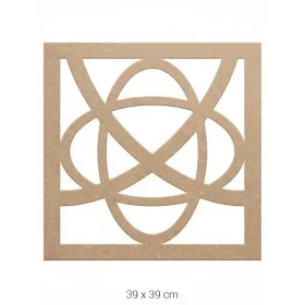 DS009 Oval Motifli Dekoratif Duvar Süsü Ahşap Boyanabilir Obje